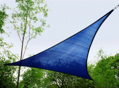 Kookaburra® 3,6m Dreieck Blau Atmungsaktives Sonnensegel (Strickgewebe)
