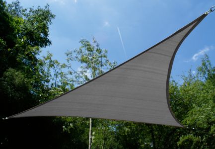 Kookaburra® 3,6m Dreieck Anthrazit Atmungsaktives Sonnensegel (Strickgewebe)
