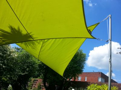 Kookaburra® 3,6m Quadrat Hellgrün Gewebtes Sonnensegel (Wasserfest)