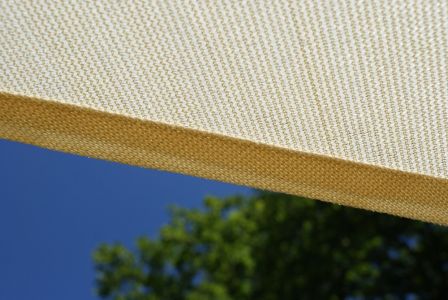 Kookaburra® 3,6m Quadrat Elfenbein Atmungsaktives Sonnensegel (Strickgewebe)
