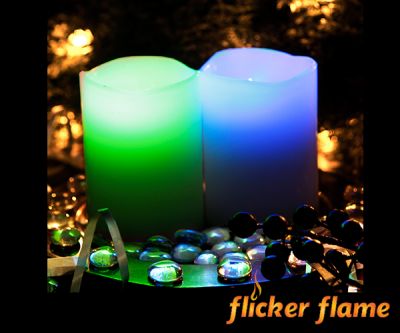 Flicker Flame™ 2 farbwechselnde LED-Kerzen inkl. Fernbedienung