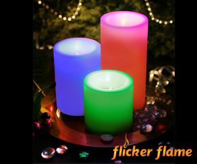 3 farbwechselnde LED-Kerzen inkl. Fernbedienung