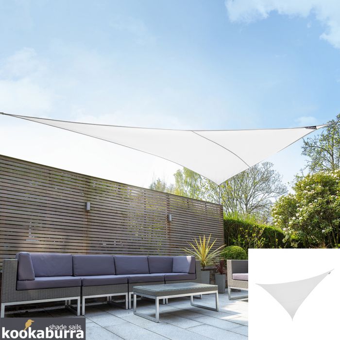 Kookaburra® 4,2m x 4,2m x 6,0m Rechtwinkliges Dreieck, wasserabweisend 140 g/m², Weiß