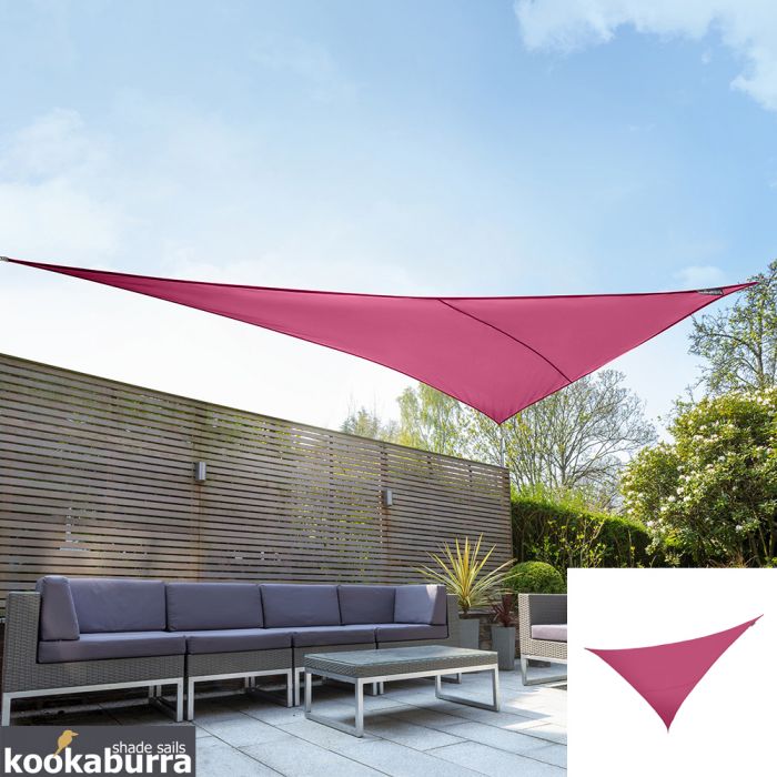 Kookaburra® 4,2m x 4,2m x 6,0m Rechtwinkliges Dreieck Rosa Gewebtes Sonnensegel (Wasserfest)