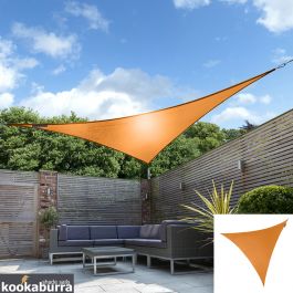 Kookaburra® 5,0m Dreieck Orange Gewebtes Sonnensegel (Wasserfest)