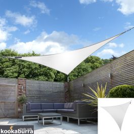 Kookaburra® 3,6m Dreieck Weiß Gewebtes Sonnensegel (Wasserfest)