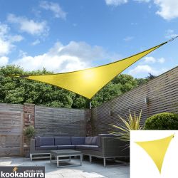 Kookaburra® 5,0m Dreieck Gelb Gewebtes Sonnensegel (Wasserfest)