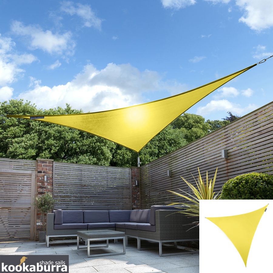 Kookaburra® 3,6m Dreieck Gelb Gewebtes Sonnensegel (Wasserfest)