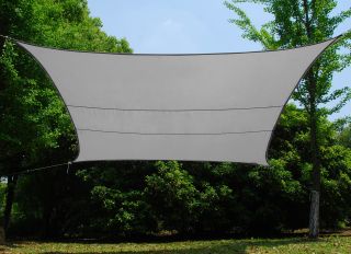 Kookaburra® 3,6m Quadrat Hellgrau Gewebtes Sonnensegel (Wasserfest)